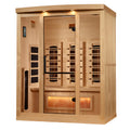 3 Person Full Spectrum Infrared Sauna with Himalayan Salt Bar (GID-8030-03)