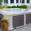 Arcadia Luxury Hot Tub – 7-Person Spa with Dual Captain’s Chairs & Open Footwell, 8' Design