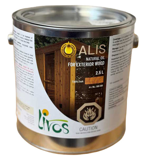 Livos Alis Exterior Sauna Oil - 2.5L
