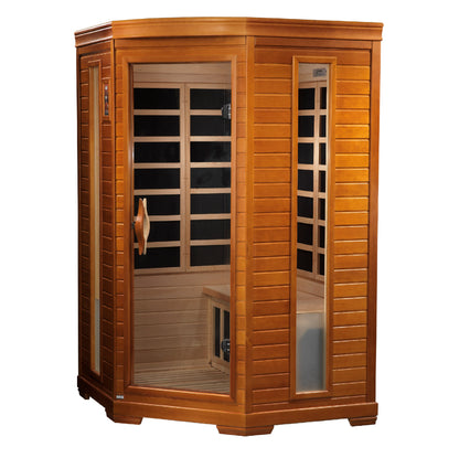 Dynamic “Heming” 2 Person Corner Low EMF FAR Infrared Sauna (DYN-6225-02)