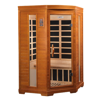 Dynamic “Heming” 2 Person Corner Low EMF FAR Infrared Sauna (DYN-6225-02)