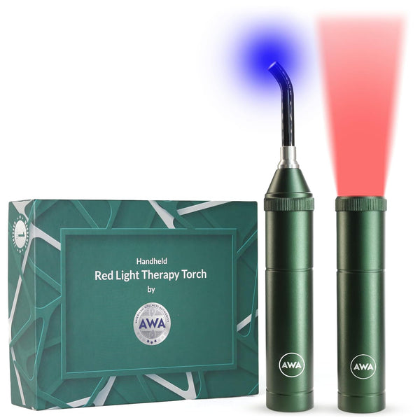 3-in-1 Red, Near-Infrared & Blue Light Therapy Torch for Skin & Lips — FSA/HSA Eligible | AWA