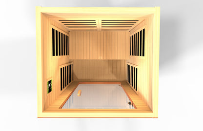 Dynamic Avila 1-2 Person Low EMF FAR Infrared Sauna – Compact Home Wellness Sauna | DYN-6119-01