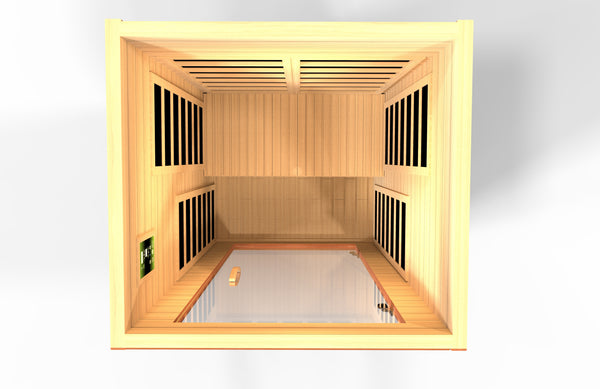 Dynamic Avila 1-2 Person Low EMF FAR Infrared Sauna – Compact Home Wellness Sauna | DYN-6119-01
