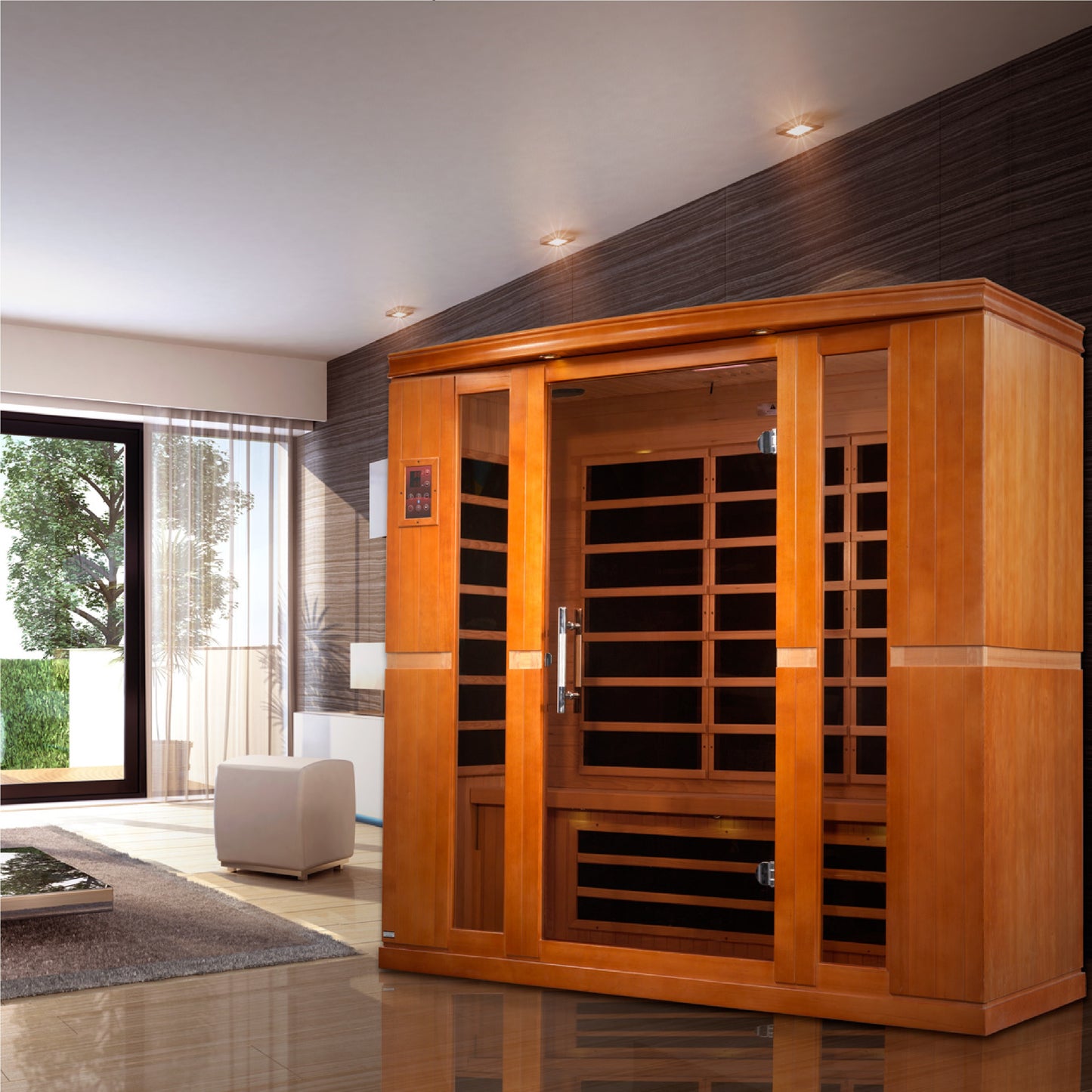 Dynamic “Bergamo” 4 Person Low EMF FAR Infrared Sauna (DYN-6440-01)