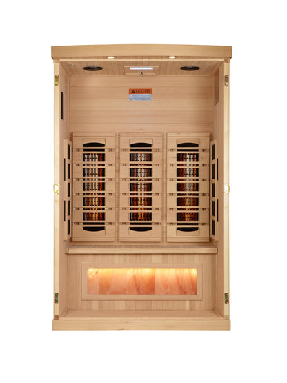 2 Person Full Spectrum Infrared Sauna with Himalayan Salt Bar (GDI-8020-03)