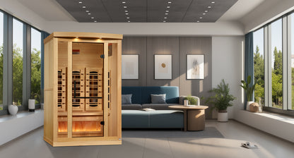 2 Person Full Spectrum Infrared Sauna with Himalayan Salt Bar (GDI-8020-03)