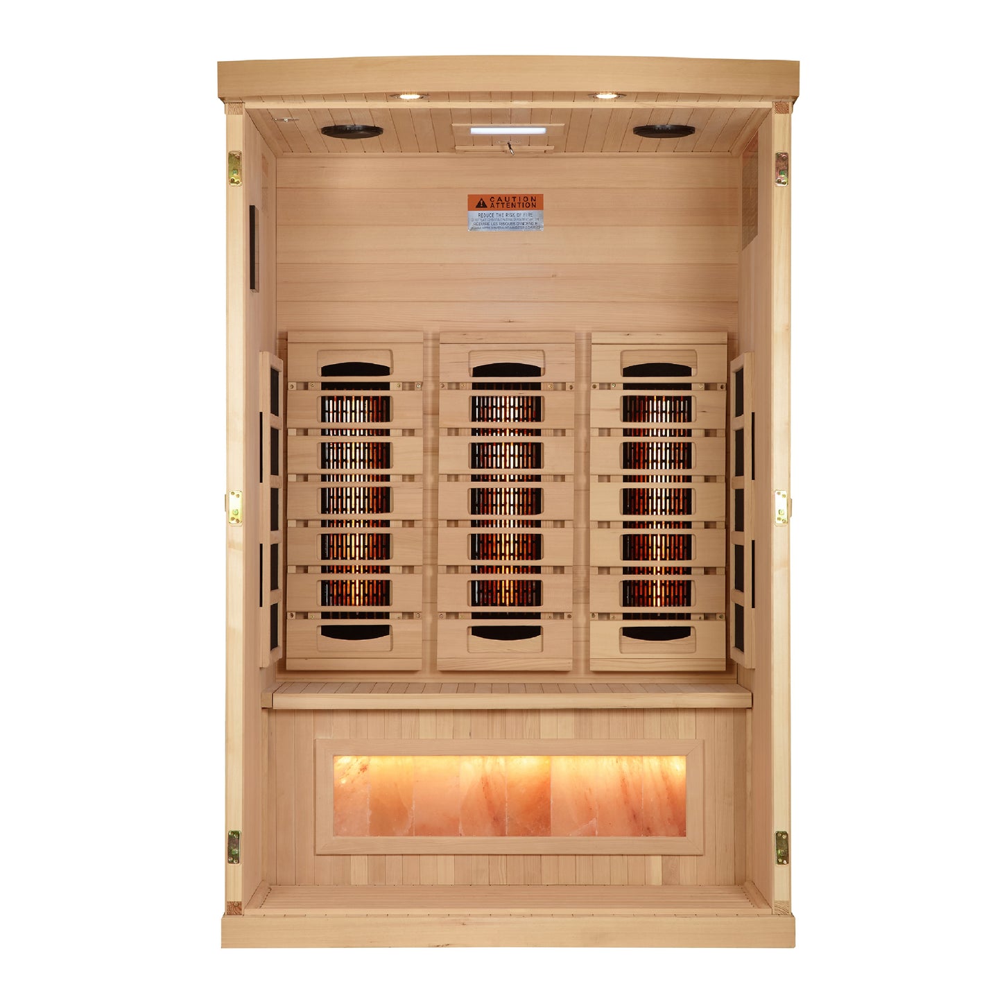 2 Person Full Spectrum Infrared Sauna with Himalayan Salt Bar (GDI-8020-03)
