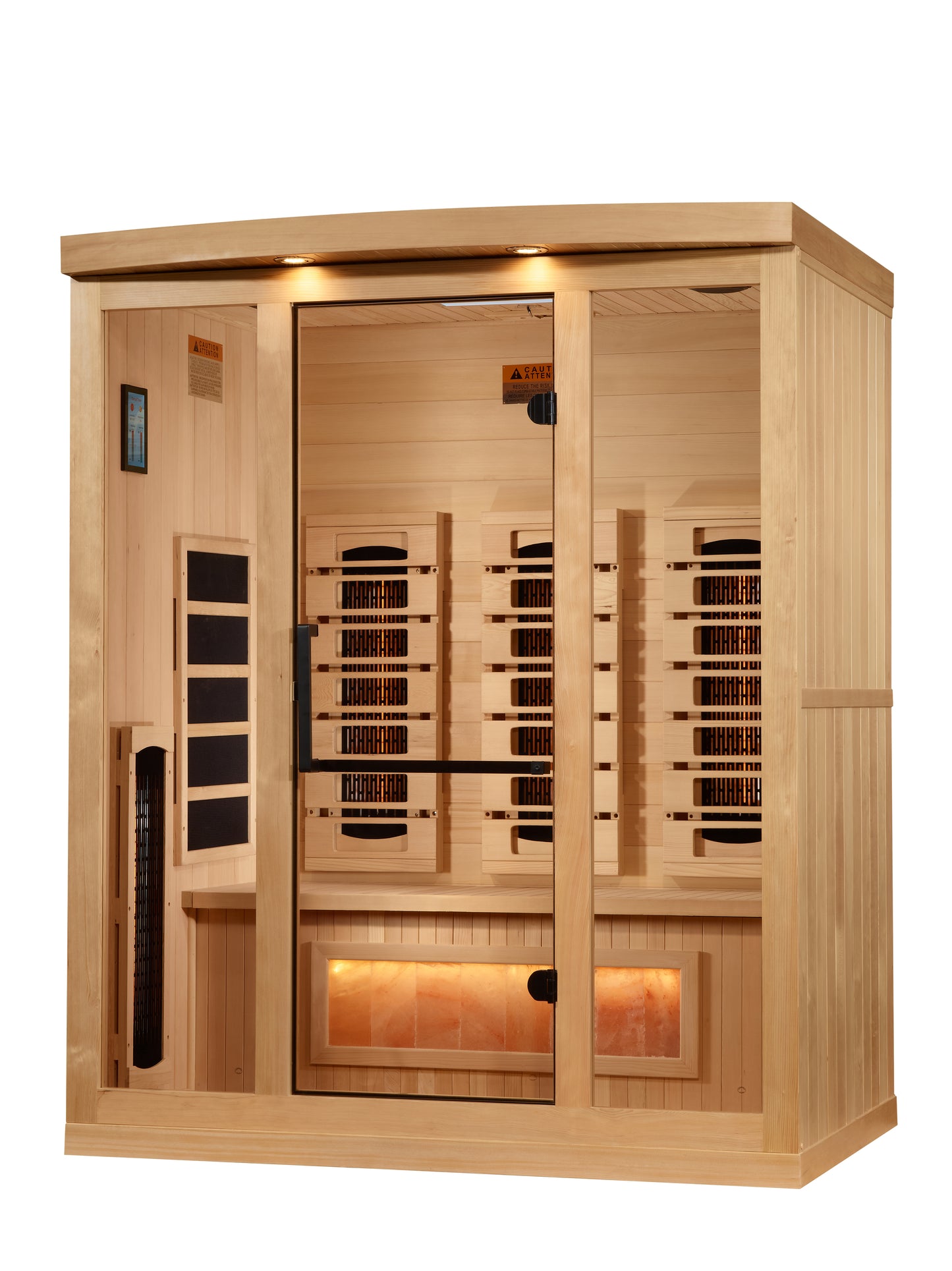 3 Person Full Spectrum Infrared Sauna with Himalayan Salt Bar (GID-8030-03)