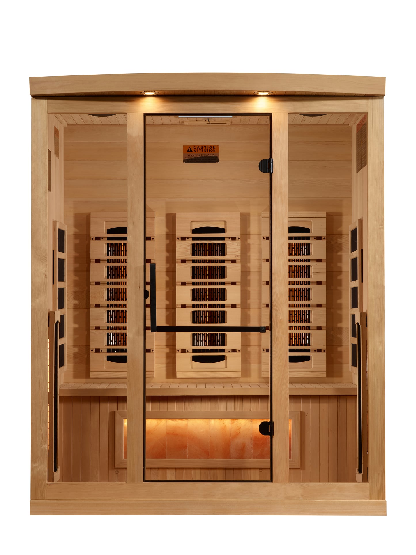 3 Person Full Spectrum Infrared Sauna with Himalayan Salt Bar (GID-8030-03)