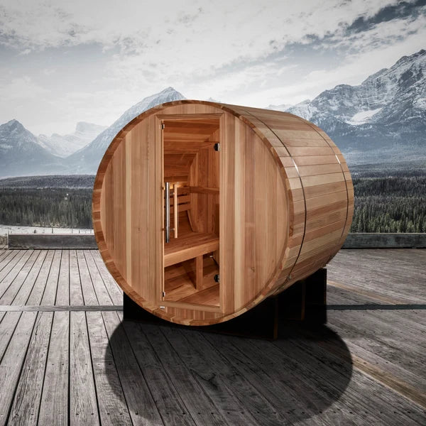 Golden Designs “St. Moritz” 2-Person Barrel Traditional Sauna (GDI-B002-01)