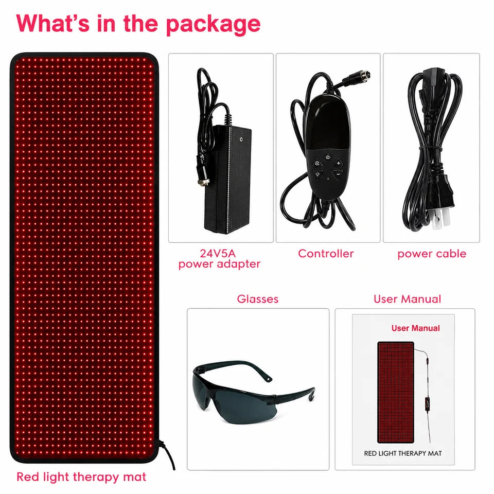 FJ-1999 LED Red Light Wellness Mat | Full Body Red and near-infrared LED light technology