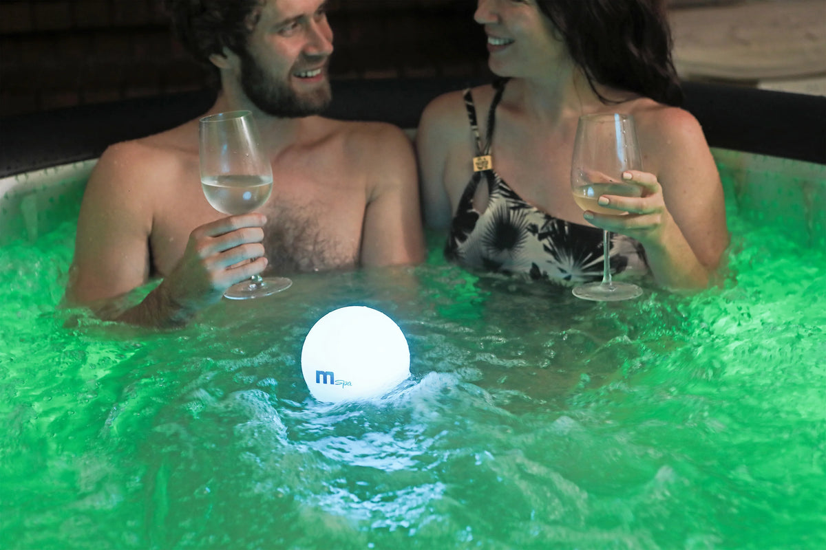 MSpa AURORA Inflatable Spa | 6-Person Portable Hot Tub with LED Lighting & M-ONE™ Auto Inflation