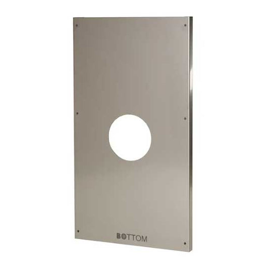 23"x42" Stainless Back Wall Plate with Hole - Side Exit Chimney