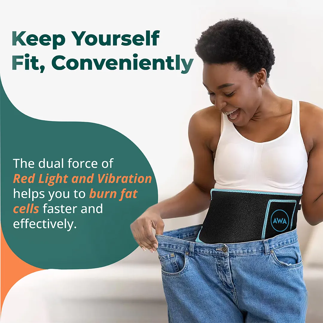 Red Light Therapy Belt for Back, Knee & Waist (Vibrating) | FSA Eligible | AWA