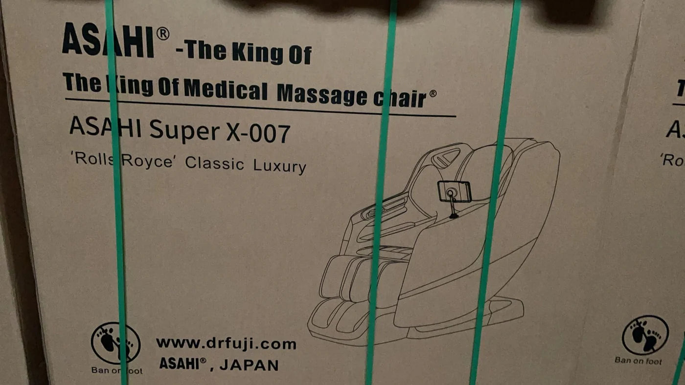 ASAHI® Super PRO X-007 3D Luxury Full Body Massage Chair with Brown / Gray / Beige