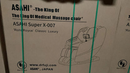 ASAHI® Super PRO X-007 3D Luxury Full Body Massage Chair with Brown / Gray / Beige