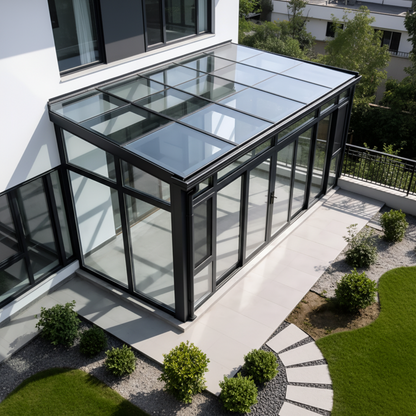 Novara Crestline Glass Roof Solarium