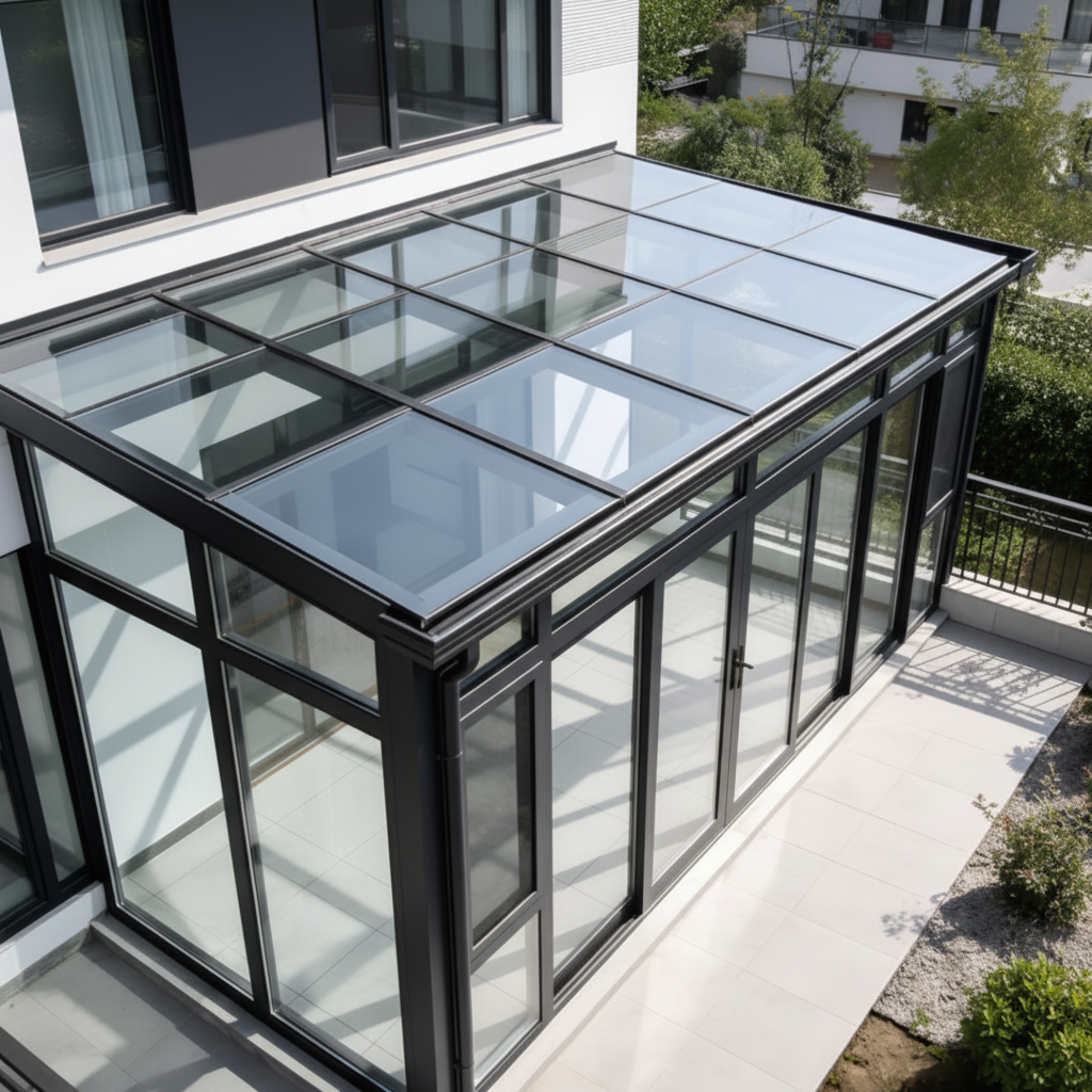 Novara Crestline Glass Roof Solarium