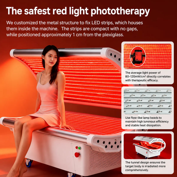 FJ-20061 Full Body LED Red Light Therapy Bed | Professional Photobiomodulation System