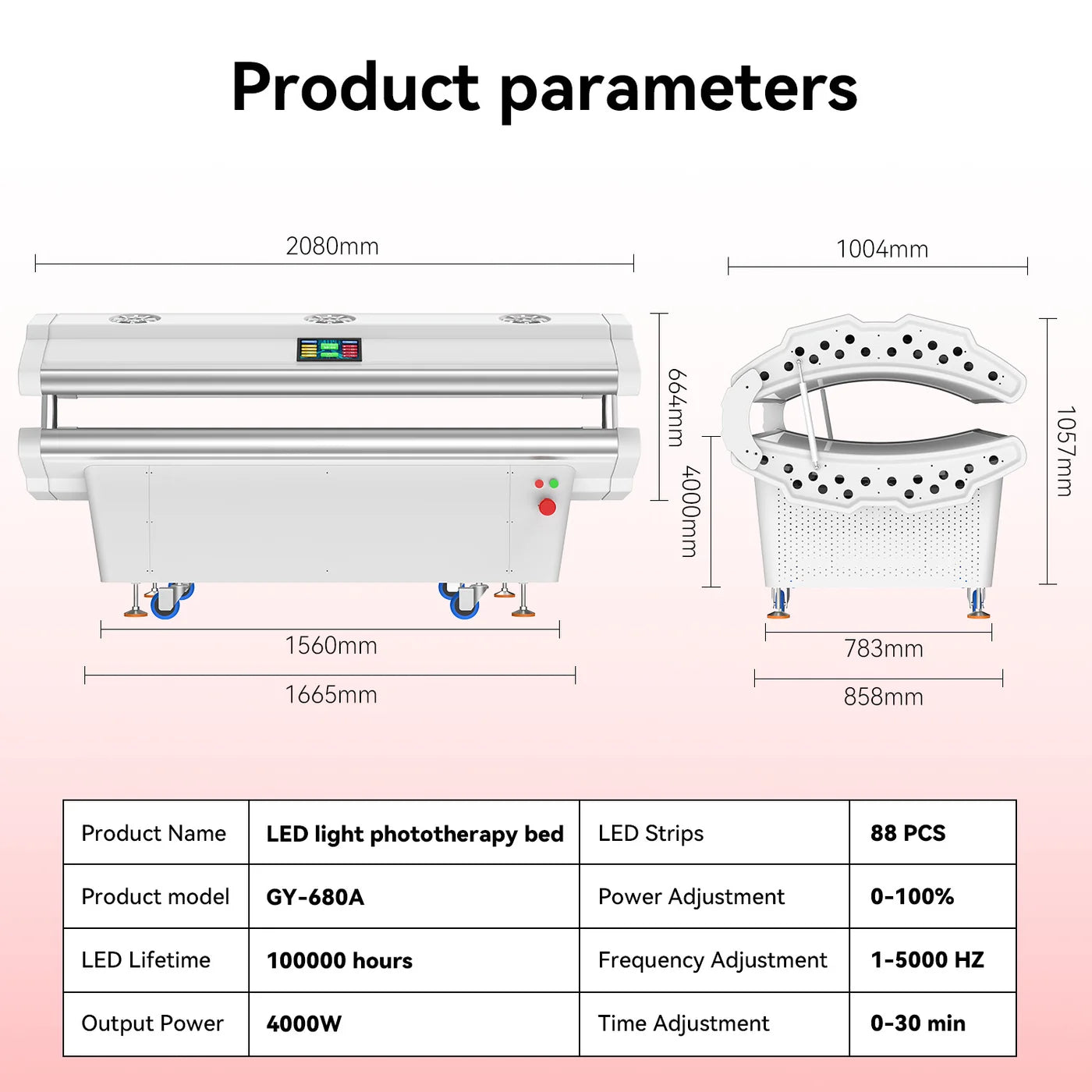 FJ-20061 Full Body LED Red Light Therapy Bed | Professional Photobiomodulation System