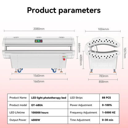 FJ-20061 Full Body LED Red Light Therapy Bed | Professional Photobiomodulation System
